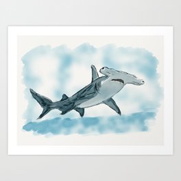 Mark the Shark Art Print