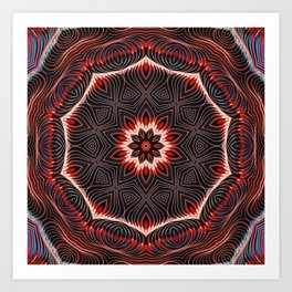 Demoic Magma Mandala Art Print