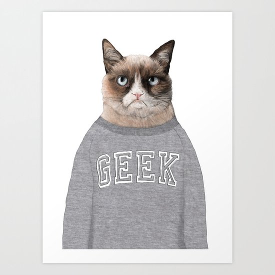 Grumpy Cat Art Print