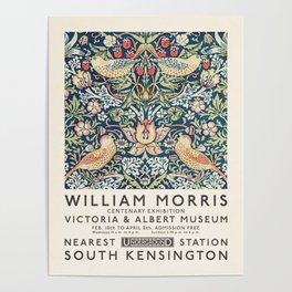 Strawberry Thief William Morris Art Exhibition Poster