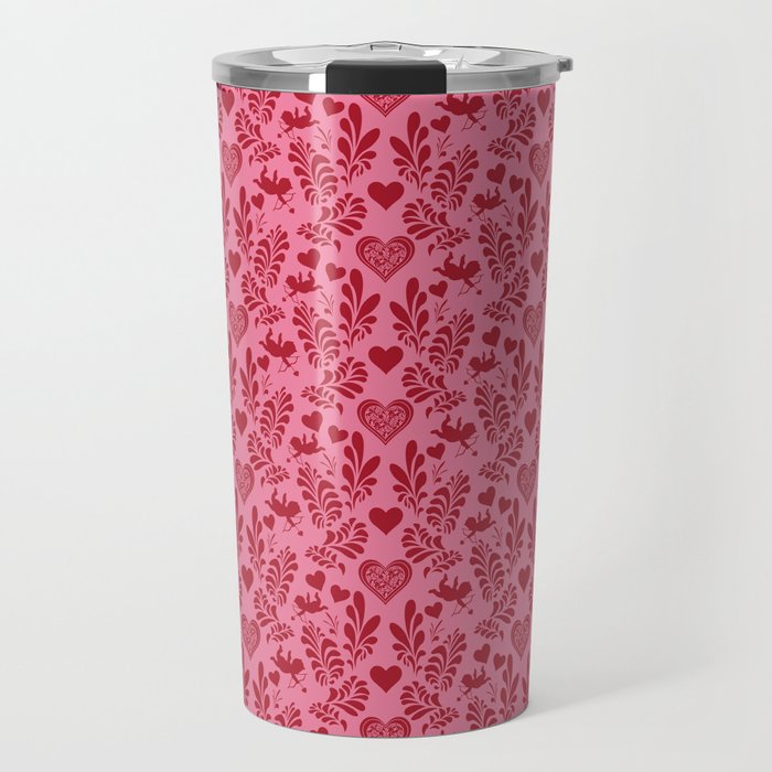Red Cupid And Heart Love Collection Travel Mug