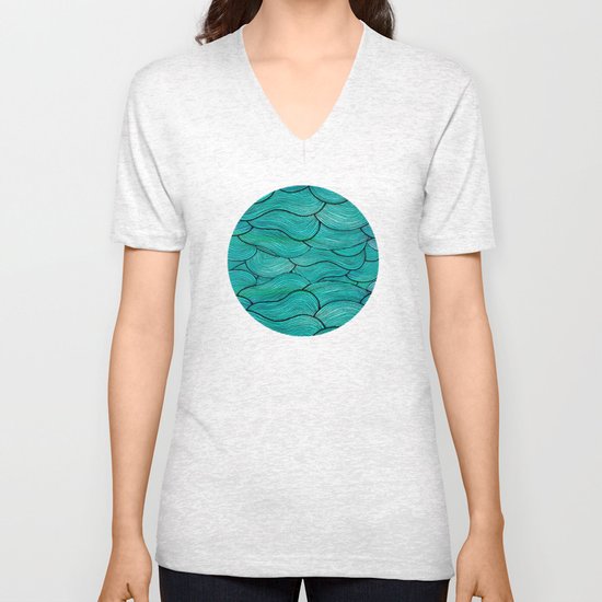 Sea Waves Unisex V-Neck