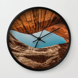 Canyon Walls Wall Clock | Streaks, Colorful, Nature, Lake, Travel, Canyon, Walls, Orange, Stripes, Rocks 