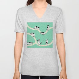 Cats in the Park Unisex V-Neck