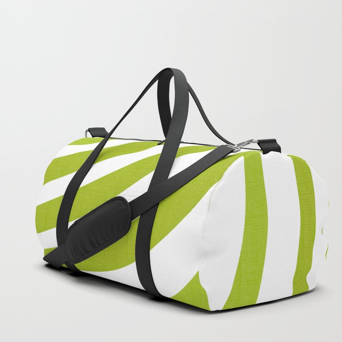 70’s Style Green Stripes Duffle Bag