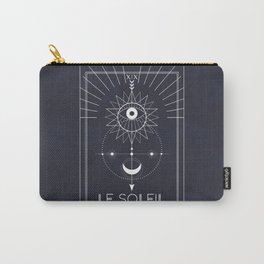 Le Soleil or The Sun Tarot Carry-All Pouch | Graphicdesign, Digital, Card, Future, Black And White, Cafelab, Mystical, Zodiac, Native, Moon 