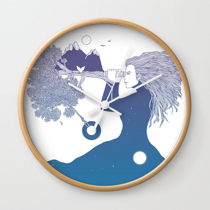 Watching the World I Once Knew (The Night Sky's Point of View) Wall Clock