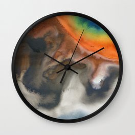 tie dye - the Earth: geyser Wall Clock