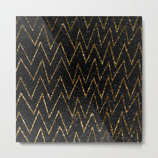 Elegant gold chevron #2 Metal Print