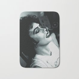 Rocky Horror Picture Show Tim Curry frank n furter - Black & White Bath Mat | Digital, Watercolor, Oil, Comic, Timcurry, Pictureshow, Stencil, Vector, Pattern, Rockyhorror 