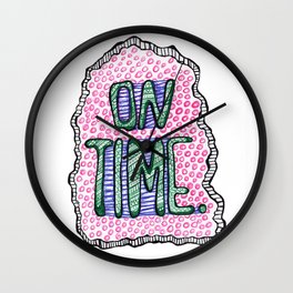 "On Time" by RenPenCreations Wall Clock