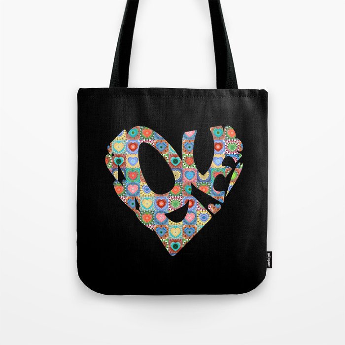 Whimsical Colorful Heart Art - Love Joy - By Sharon Cummings Tote Bag