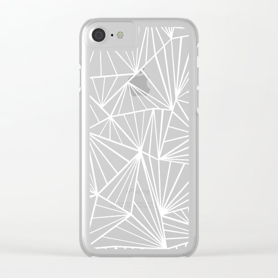 Ab Fan Electric Blue Clear iPhone Case