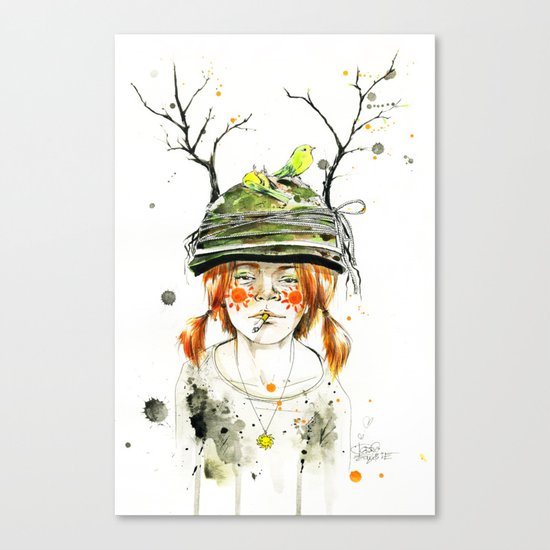 RED GIRL Canvas Print
