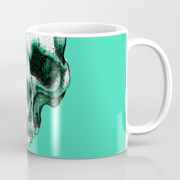 Green Skull Coffee Mug