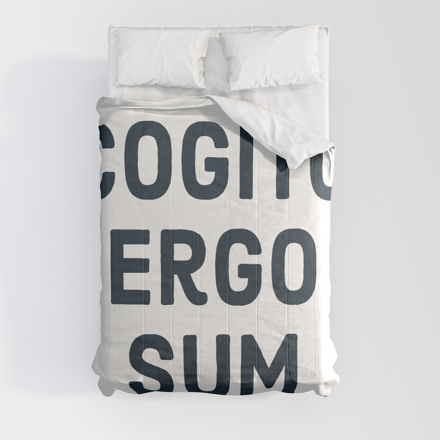 Cogito Ergo Sum Rene Descartes Comforter By Inpireme Society6