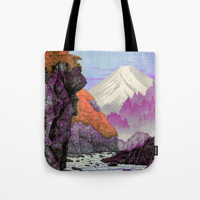 Foot of Mount Ashitaka By Hiroaki Takahashi Japanese Woodblock Painting Tote Bag