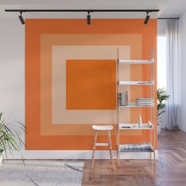 Orange Square Design Wall Mural