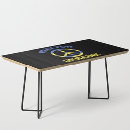 Pray For Ukraine Peace Sign Coffee Table