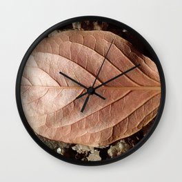 Copper leaf Wall Clock