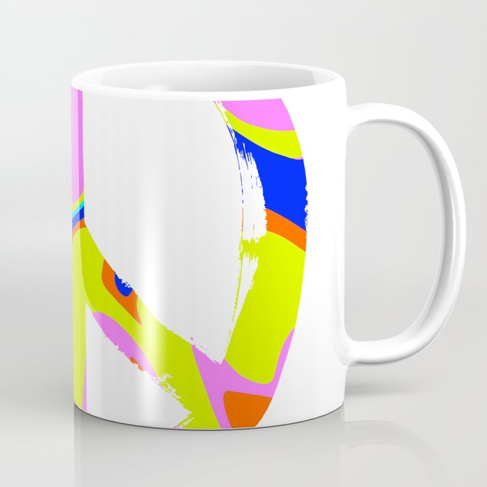Psychedelic Funky Peace Symbol Coffee Mug