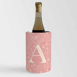Botanical Letter A (Hibiscus Pink) Wine Chiller