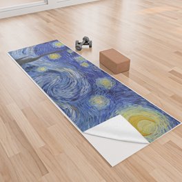 The Starry Night by Vincent van Gogh Yoga Towel