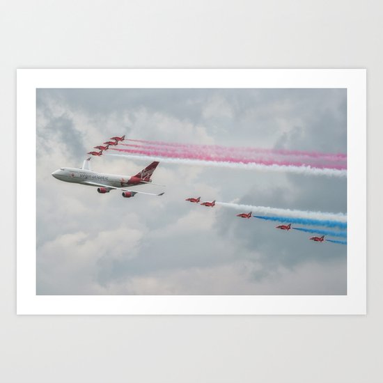 Virgin Atlantic with the Red Arrows Art Print