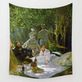 Claude Monet Le déjeuner sur l'herbe Wall Tapestry