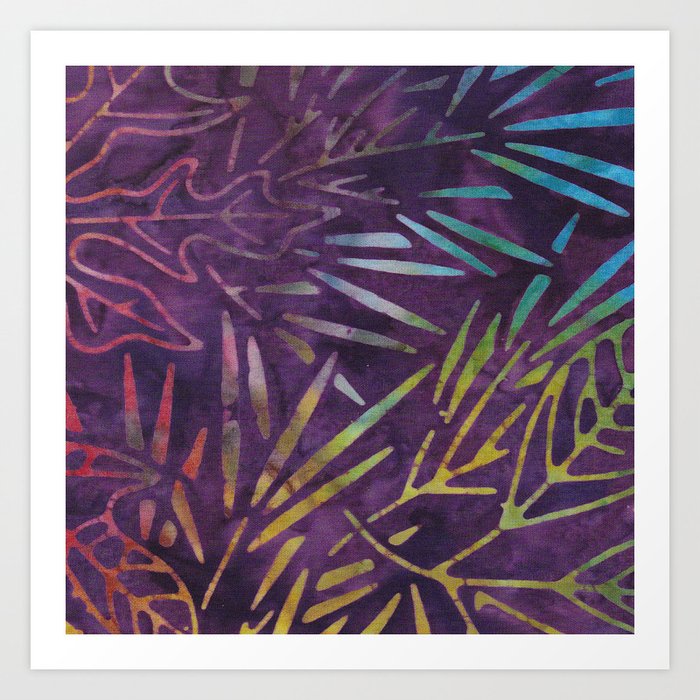 Sunset Batik 02 Art Print