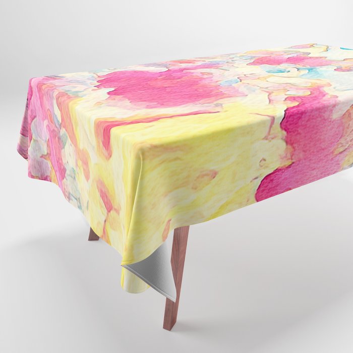 Pink Baby Pastel Colors Abstract Tablecloth