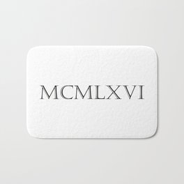 Roman Numerals - 1966 Bath Mat | Dateofbirth, Graphicdesign, Luck, 1966, Birthday, Foreveryoung, Party, Anniversary, Birthdayparty, Young 