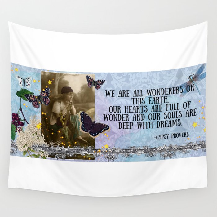 We are all wonderers of this earth Wall Tapestry