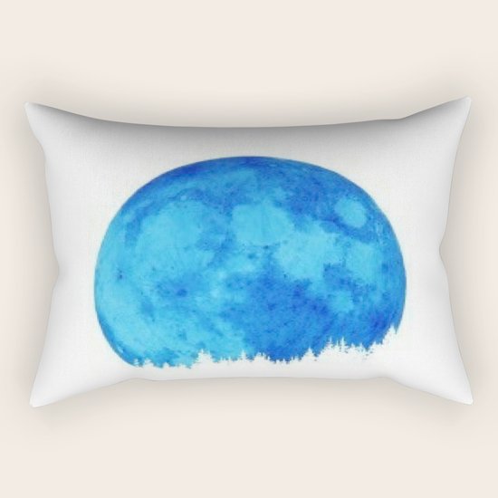 Blue Moon Rectangular Pillow