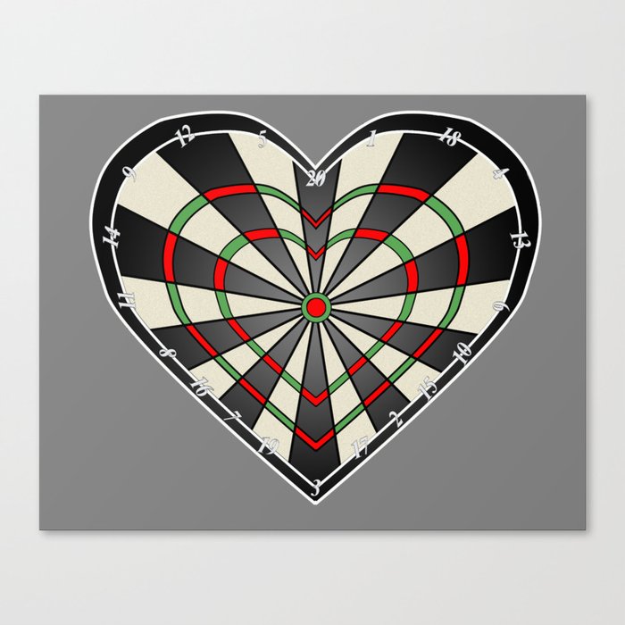 Don't use my heart as a Dartboard Canvas Print