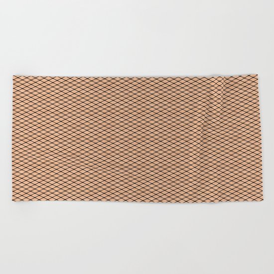 Fishnets and Skin Texture Beach Towel