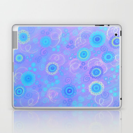 SUGAR PLUM VISIONS - Pastel Soft Painting Periwinkle Purple Blue Swirl Xmas Dreaming Sweet Dreams Laptop & iPad Skin
