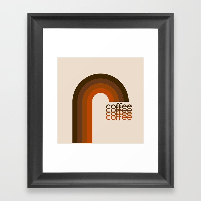 Cocoa Coffee Rainbow Framed Art Print