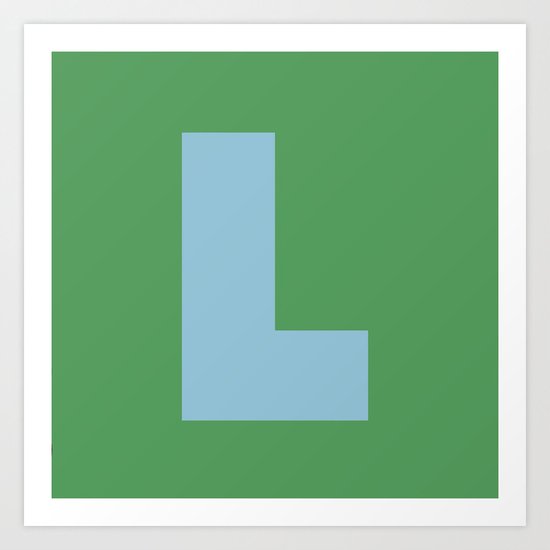 Light Blue L Art Print
