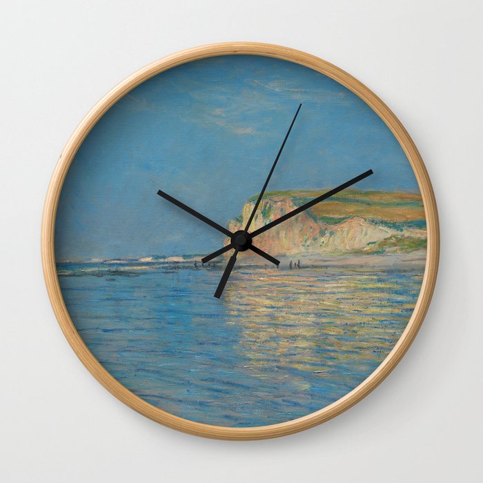 Low Tide At Pourvelle Monet Wall Clock