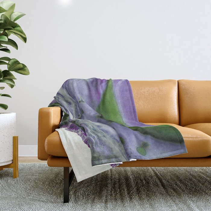 Purple and green shop throw blanket
