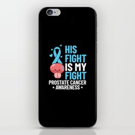 Prostate Cancer Blue Ribbon Survivor Awareness iPhone Skin