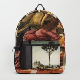 Sandro Botticelli - Cestello Annunciation Backpack | Uffizi, Mary, Earlyrenaissance, Poster, Annunciation, Vintage, Painting, Tempera, Old, Panel 