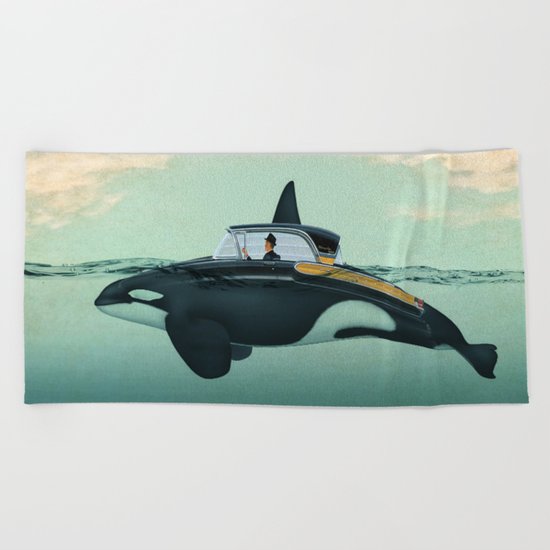 The Turnpike Cruiser of the sea Beach Towel