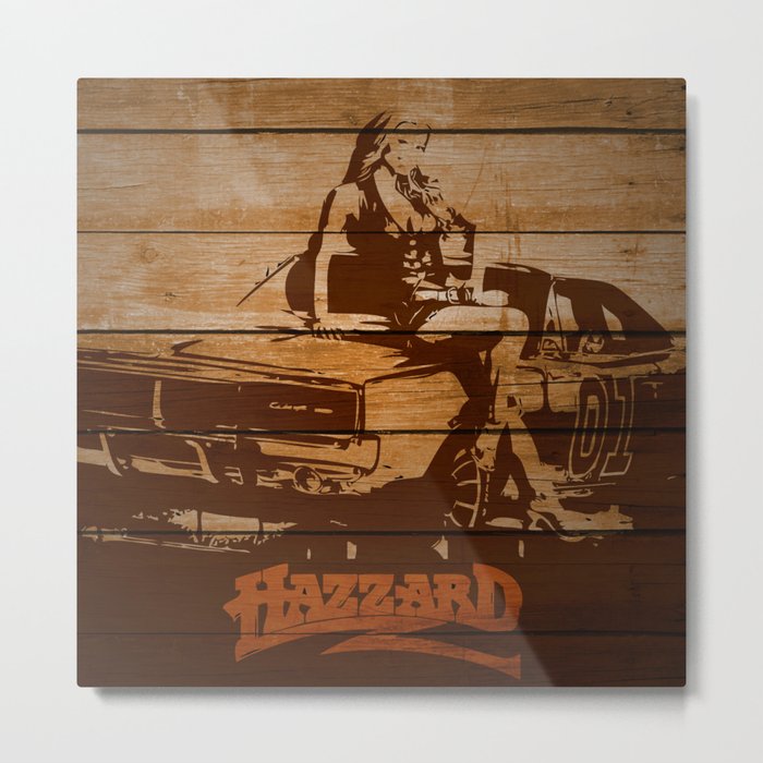 Hazzard Wood Metal Print