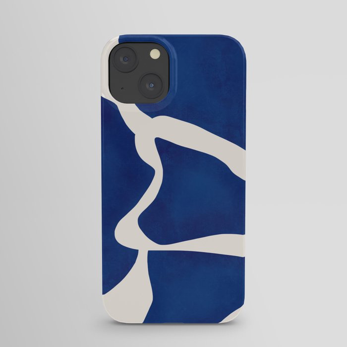Modern Minimal Abstract Blue #7 iPhone Case