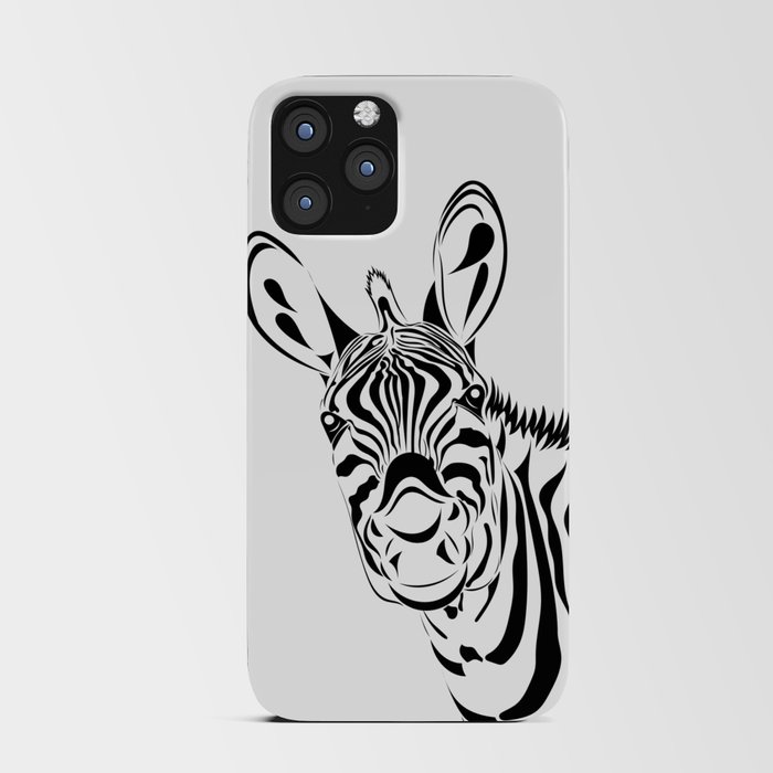 Black zebra iPhone Card Case