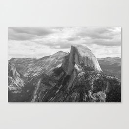 Half Dome - Yosemite National Park - black and white Canvas Print