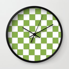 Color of the year 2017  Greenery | Checkerboard Wall Clock