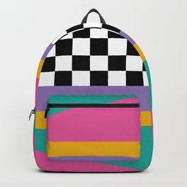 Checkered pattern grid / Vintage 80s / Retro 90s Backpack